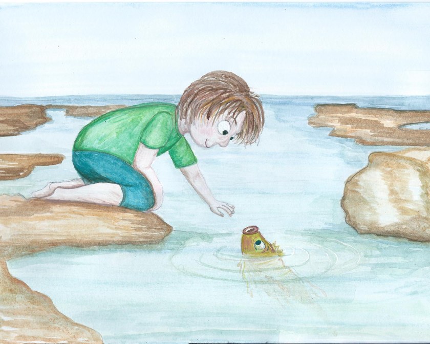 Discovery. Entry for Susanna Hill's illustration contest. Watercolour and Acrylic.